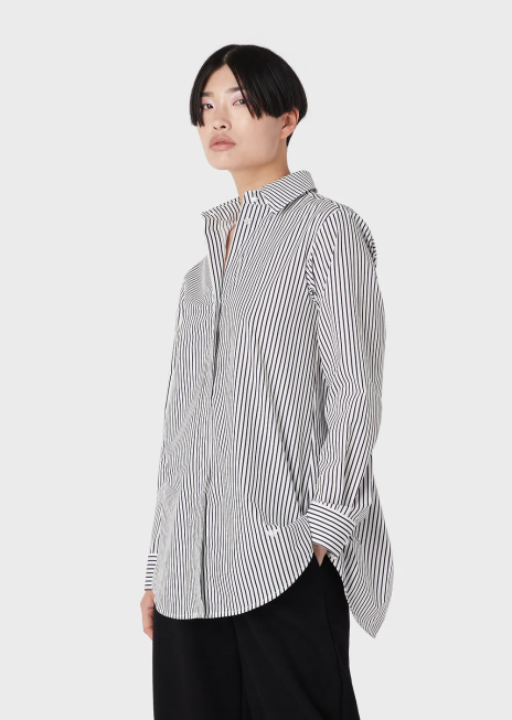 femei R802G368 cămașă supradimensionată din poplin cu deschidere Armani model