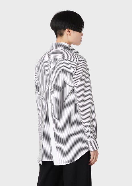 femei R802G368 cămașă supradimensionată din poplin cu deschidere Armani model