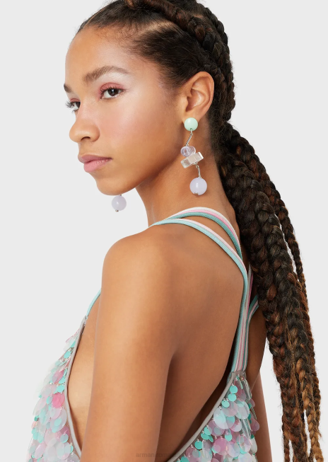 femei R802G394 top cu paiete de diferite dimensiuni, multicolore Armani