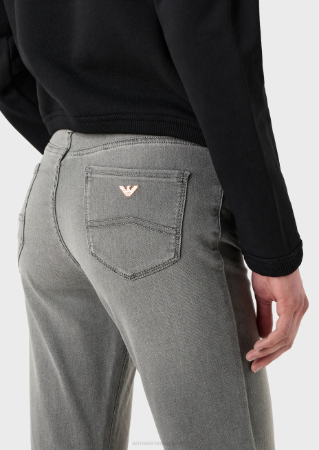 femei R802G2751 Blugi j20 super skinny, cu talie înaltă, din denim tencel elastic Armani gri