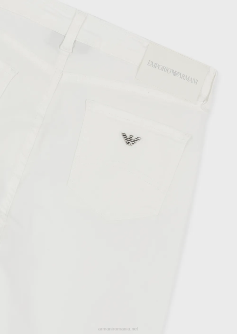 femei R802G2753 Blugi super skinny j20 cu talie înaltă, din denim confort, vopsit în minerale Armani alb