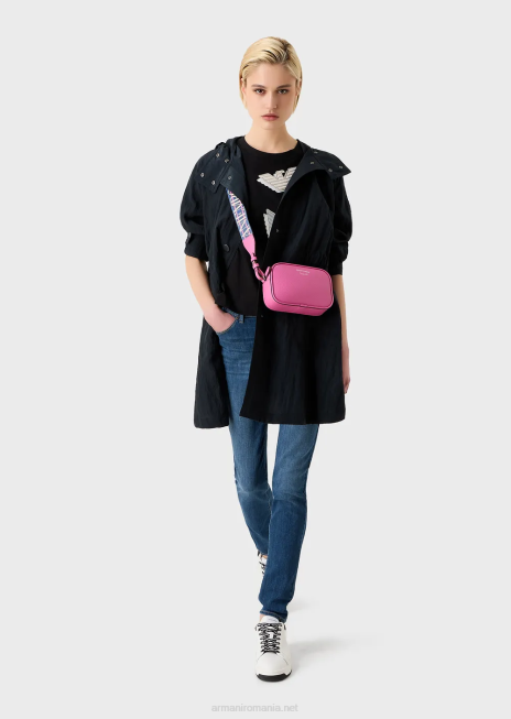 femei R802G2755 Blugi skinny j18 cu talie înaltă, din denim tencel elastic Armani albastru inchis