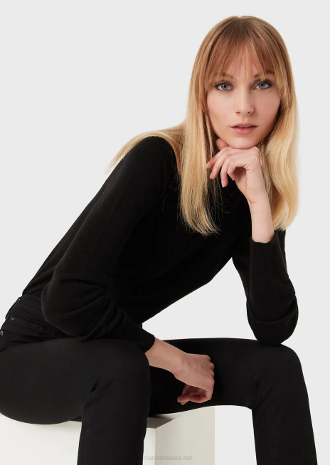 femei R802G2767 Blugi din denim elastic j20 cu talie înaltă, cu picioare super skinny Armani negru