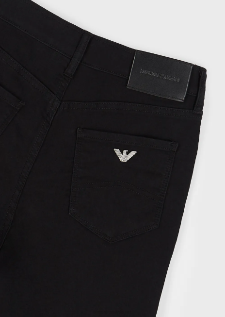 femei R802G2767 Blugi din denim elastic j20 cu talie înaltă, cu picioare super skinny Armani negru