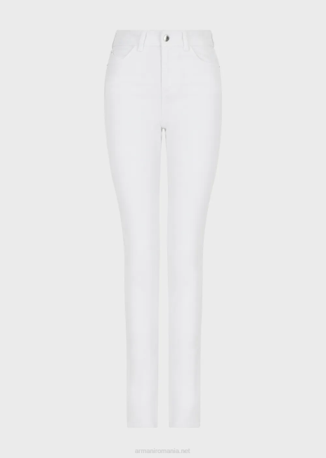 femei R802G2773 Blugi skinny j18 cu talie înaltă din denim confort Armani alb