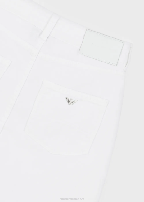 femei R802G2773 Blugi skinny j18 cu talie înaltă din denim confort Armani alb