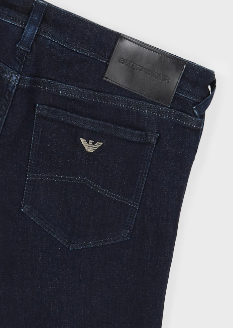 femei R802G2775 Blugi j28 cu talie medie, super skinny, din denim din amestec de viscoză Armani denim