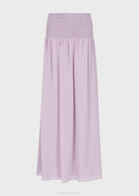 femei R802G328 fusta lunga crepon cu peplum elastic in relief Armani