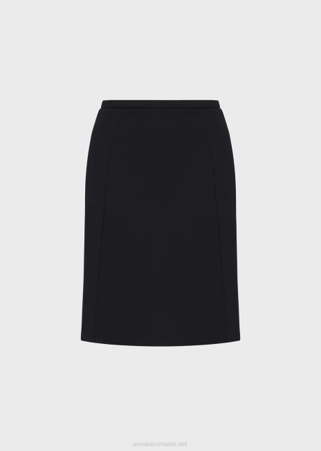 femei R802G338 fustă evazată din lână barathea Armani albastru marin