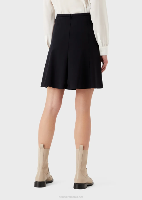 femei R802G338 fustă evazată din lână barathea Armani albastru marin