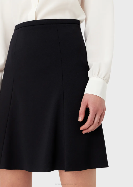 femei R802G338 fustă evazată din lână barathea Armani albastru marin