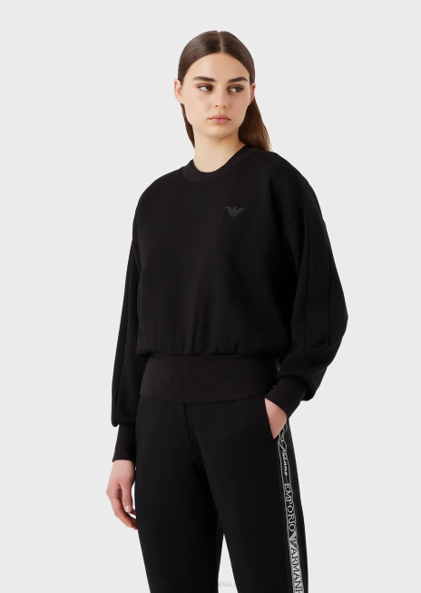 femei R802G405 hanorac travel essentials din jerseu dublu Armani negru