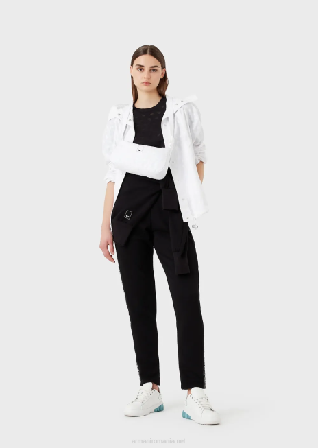 femei R802G405 hanorac travel essentials din jerseu dublu Armani negru