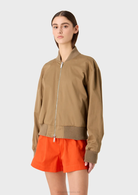 femei R802G252 jachetă bomber reversibilă din twill organic colecție sustenabilă Armani