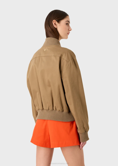 femei R802G252 jachetă bomber reversibilă din twill organic colecție sustenabilă Armani