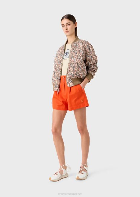 femei R802G252 jachetă bomber reversibilă din twill organic colecție sustenabilă Armani