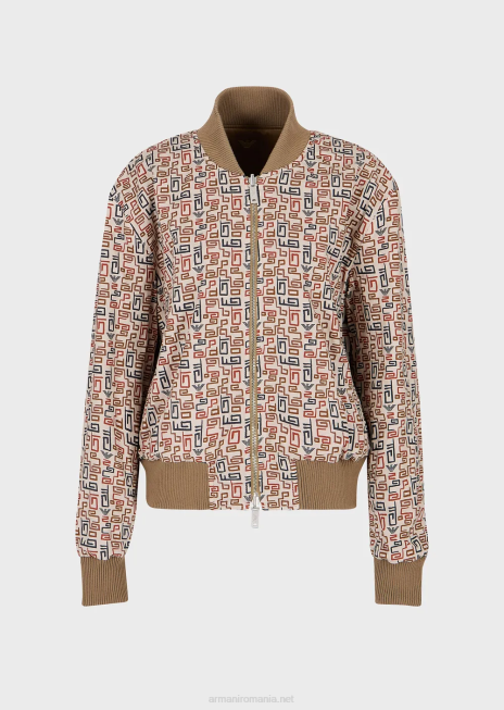 femei R802G252 jachetă bomber reversibilă din twill organic colecție sustenabilă Armani