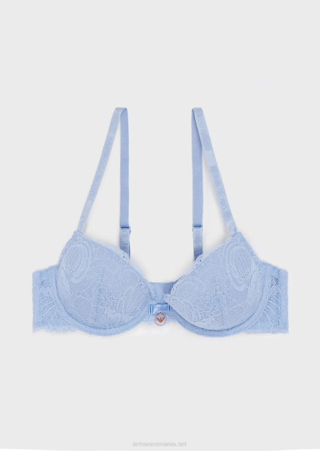 femei R802G158 sutien push-up din dantela reciclata din dantela eterna Armani azur