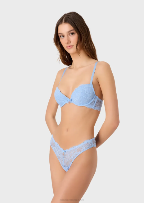 femei R802G158 sutien push-up din dantela reciclata din dantela eterna Armani azur