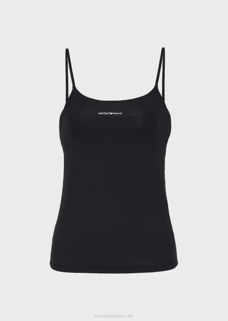 femei R802G177 maieu din microfibră lipită Armani negru