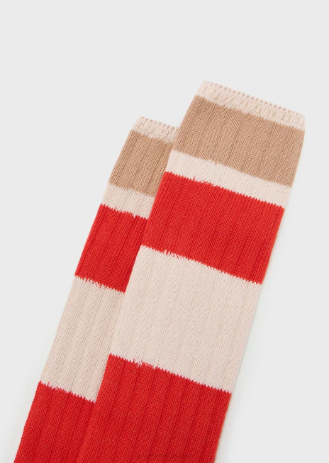 femei R802G187 colecție sustenabilă șosete până la genunchi cu nervuri din bumbac organic Armani portocale