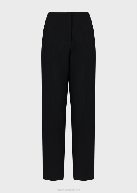 femei R802G255 pantaloni din cady stretch reciclați pentru travel essentials Armani negru