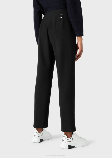 femei R802G255 pantaloni din cady stretch reciclați pentru travel essentials Armani negru