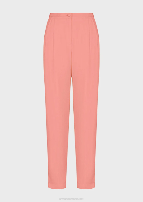 femei R802G257 pantaloni cu săgeți și țesături din material granit Armani roz