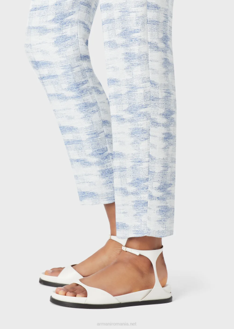 femei R802G271 pantaloni cu talie înaltă într-un amestec jacquard-in degradat Armani model