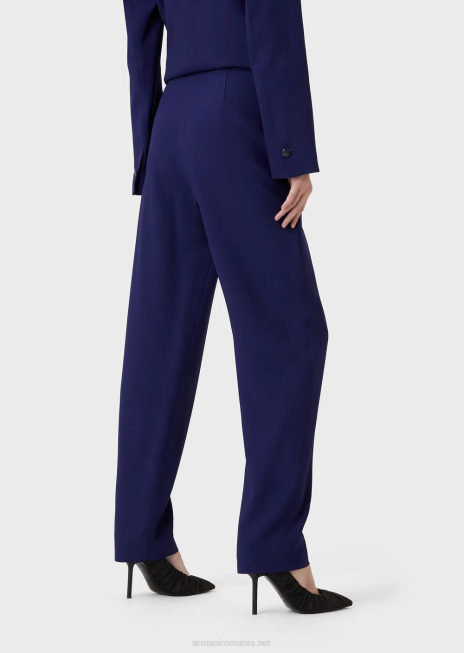 femei R802G275 pantaloni 7/8 cu talie înaltă din viscoză elastică Armani