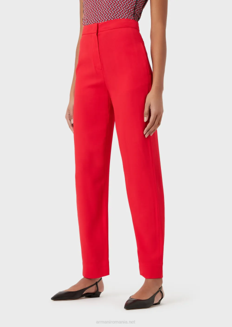 femei R802G276 pantaloni 7/8 cu talie înaltă din viscoză elastică Armani