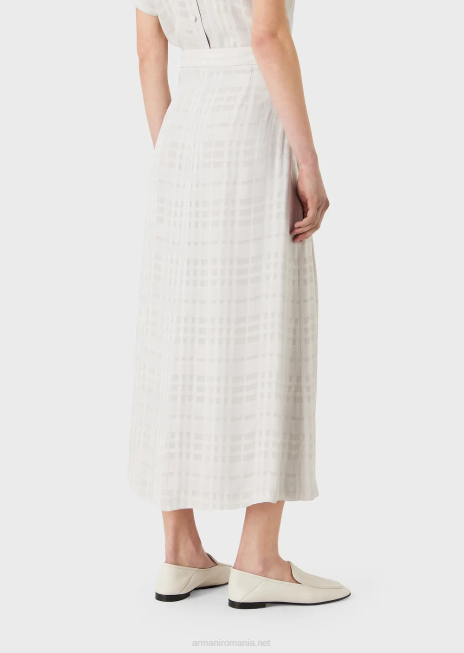 femei R802G285 check vascoza 7/8 pantaloni Armani gri deschis