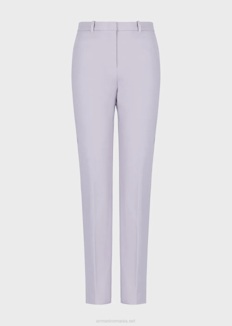femei R802G292 pantaloni slim din bumbac stretch couture Armani lilla