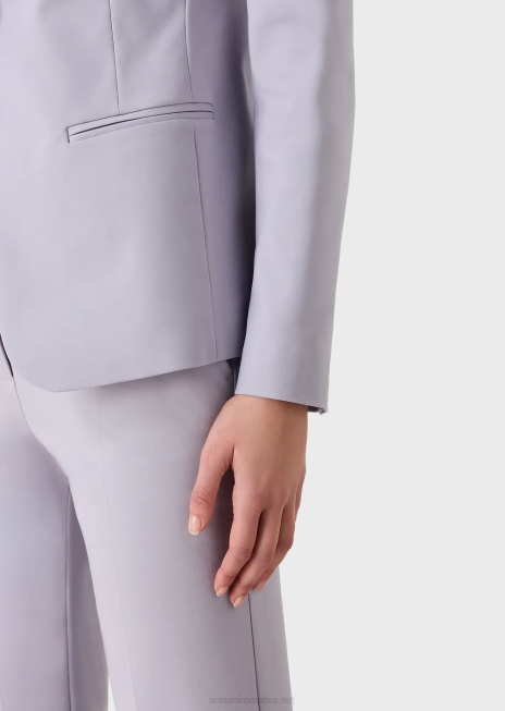 femei R802G292 pantaloni slim din bumbac stretch couture Armani lilla