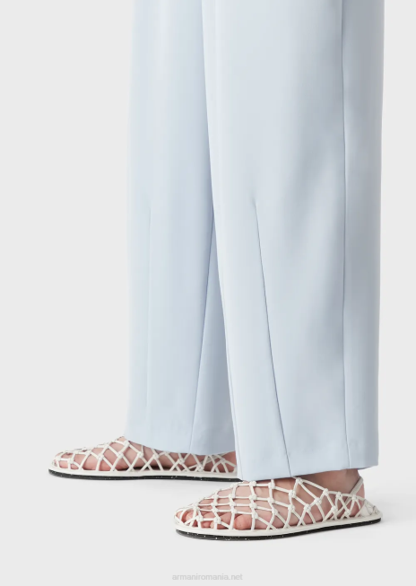 femei R802G301 pantaloni tehnic-cady cu banda elastica in talie Armani azur