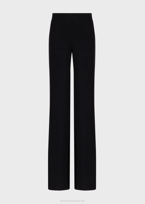 femei R802G305 pantaloni techno cady palazzo Armani negru