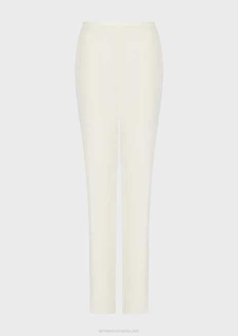 femei R802G306 pantaloni ţigară tehnico-cady Armani alb