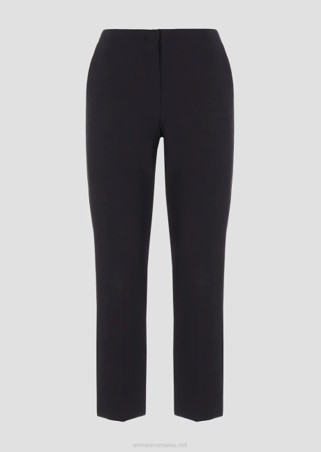 femei R802G313 pantaloni 7/8 din gabardină stretch Armani albastru marin