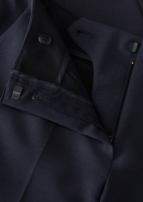 femei R802G313 pantaloni 7/8 din gabardină stretch Armani albastru marin