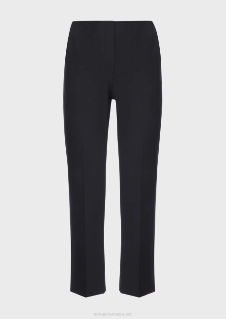 femei R802G314 pantaloni 7/8 din gabardină stretch Armani negru