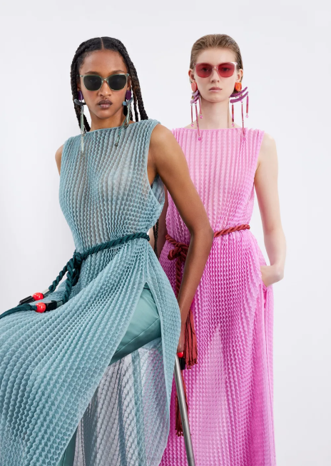 femei R802G318 pantaloni 7/8 cu talie înaltă și cute într-un amestec de mătase shantung Armani