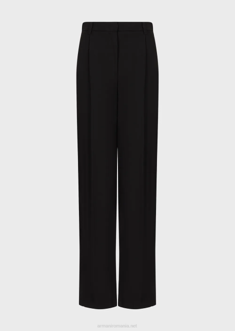 femei R802G319 pantaloni săgeți din lână barathea Armani negru