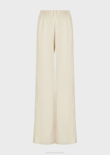 femei R802G324 pantaloni cupro spalati cu talie incrusata Armani