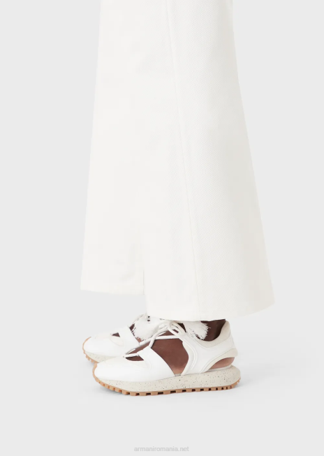 femei R802G397 colecție sustenabilă j33 blugi drepte din taur organic Armani alb ca laptele