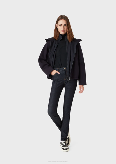 femei R802G399 Blugi skinny j18 cu talie înaltă, din denim confort mercerizat Armani albastru marin