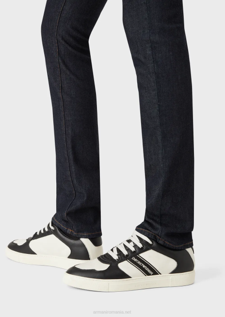 femei R802G399 Blugi skinny j18 cu talie înaltă, din denim confort mercerizat Armani albastru marin