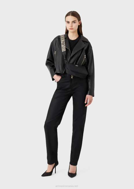 femei R802G231 geacă biker din piele de miel nappa Armani