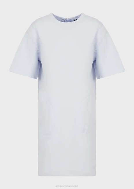 femei R802G102 rochie tricou din jerseu dublu Armani azur