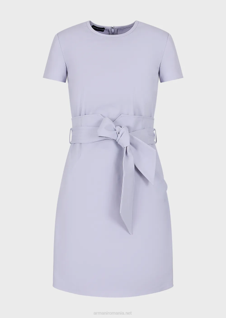 femei R802G65 Rochie cu efect din două piese din bumbac elastic couture Armani lilla