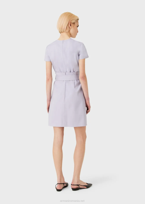 femei R802G65 Rochie cu efect din două piese din bumbac elastic couture Armani lilla